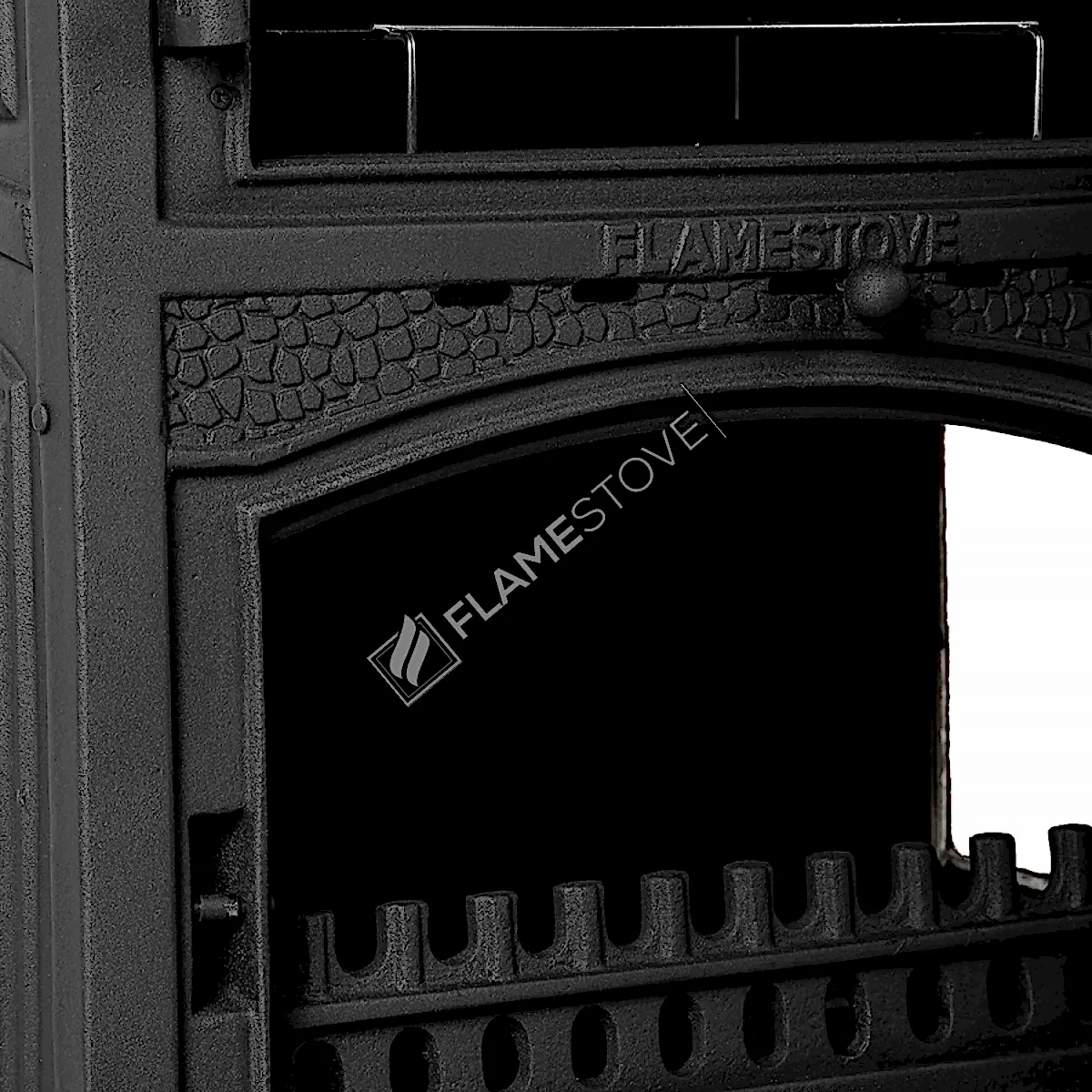 Sirius Maxi Fırınlı 3 Camlı Döküm Soba: Yüksek Verimli Odun Kömür Sobası