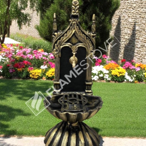 Flame Stove FS-905 Altın Midye Alüminyum Bahçe Çeşmesi: Lüks Dış Mekan Estetiği