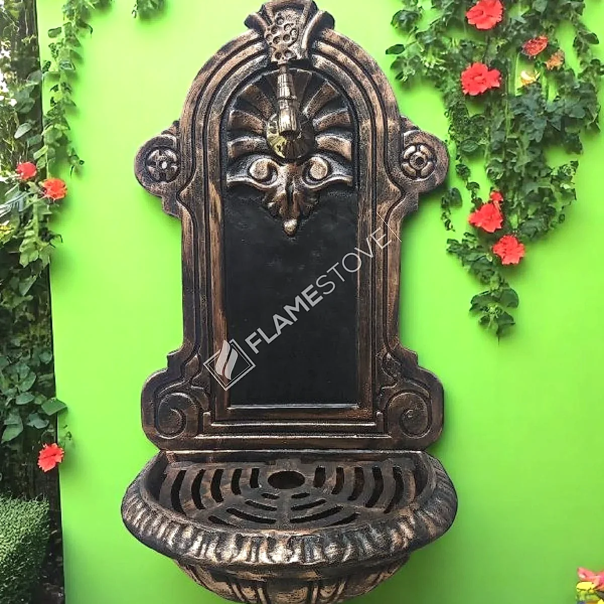Flame Stove FS-901 Bakır Döküm Alüminyum Bahçe Çeşmesi, Dış Mekan Dayanıklı Su Musluğu
