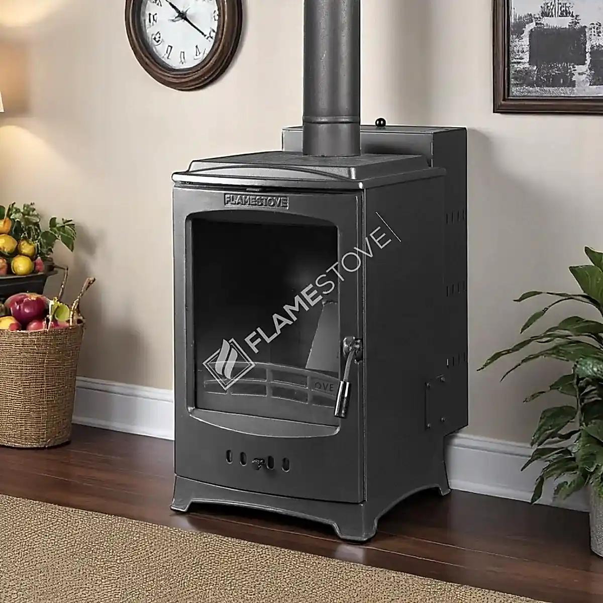 Flame Stove Lodi Krom Hazneli Yüksek Verimli A Sınıfı Pelet Sobası 7 kW