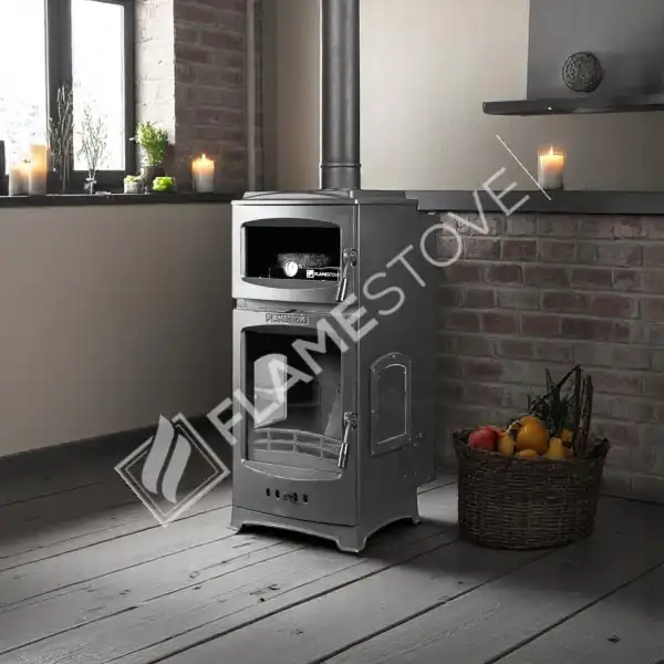 Lodi Lux Gurme Pelet Sobası: Fırınlı, 3 Camlı, Yüksek Verimli, 12 kW Isıtma Gücü