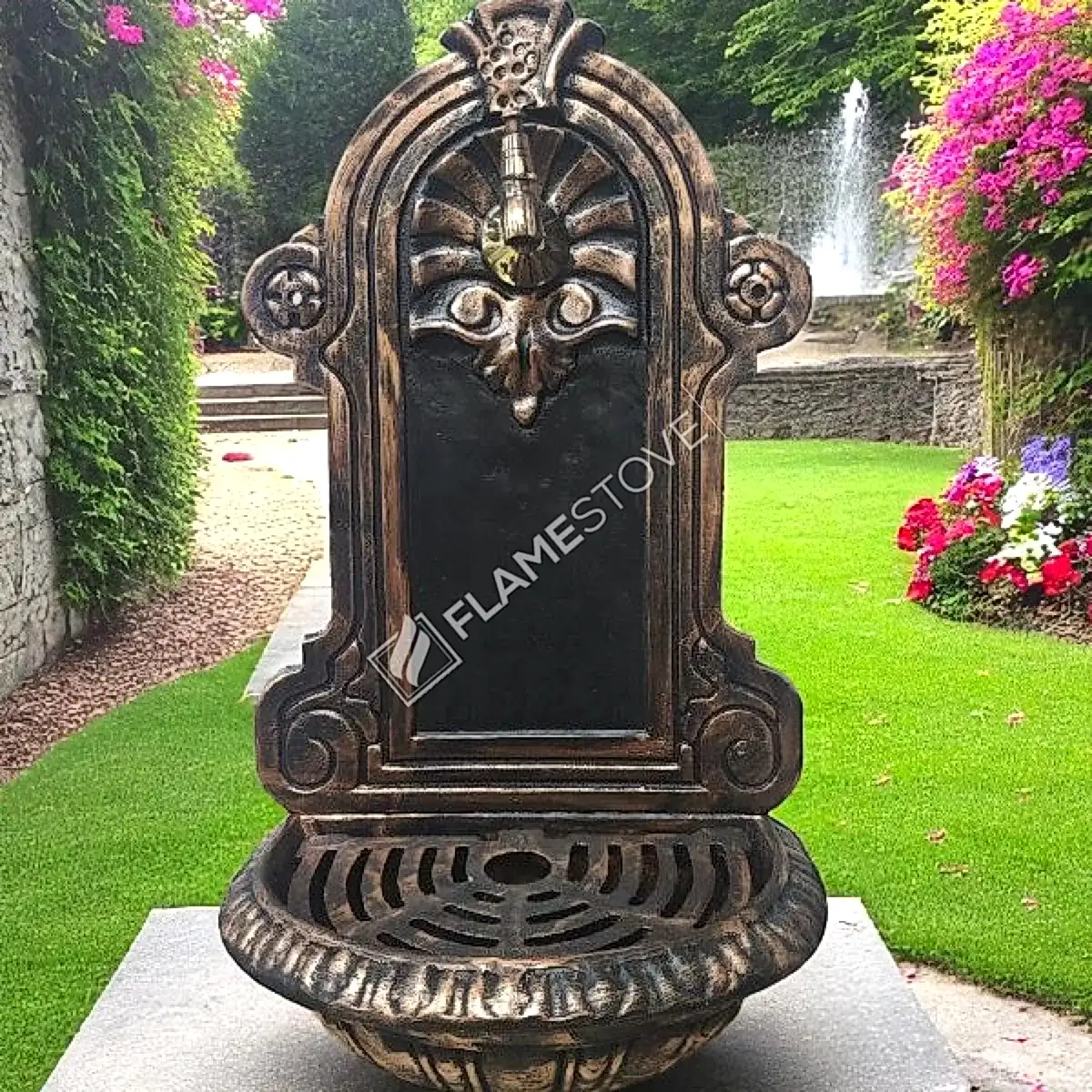 Flame Stove FS-901 Bakır Döküm Alüminyum Bahçe Çeşmesi, Dış Mekan Dayanıklı Su Musluğu