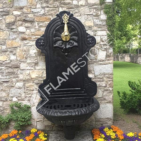 Flame Stove FS-903 Mat Siyah Alüminyum Bahçe Çeşmesi - Dış Mekan Zarafeti